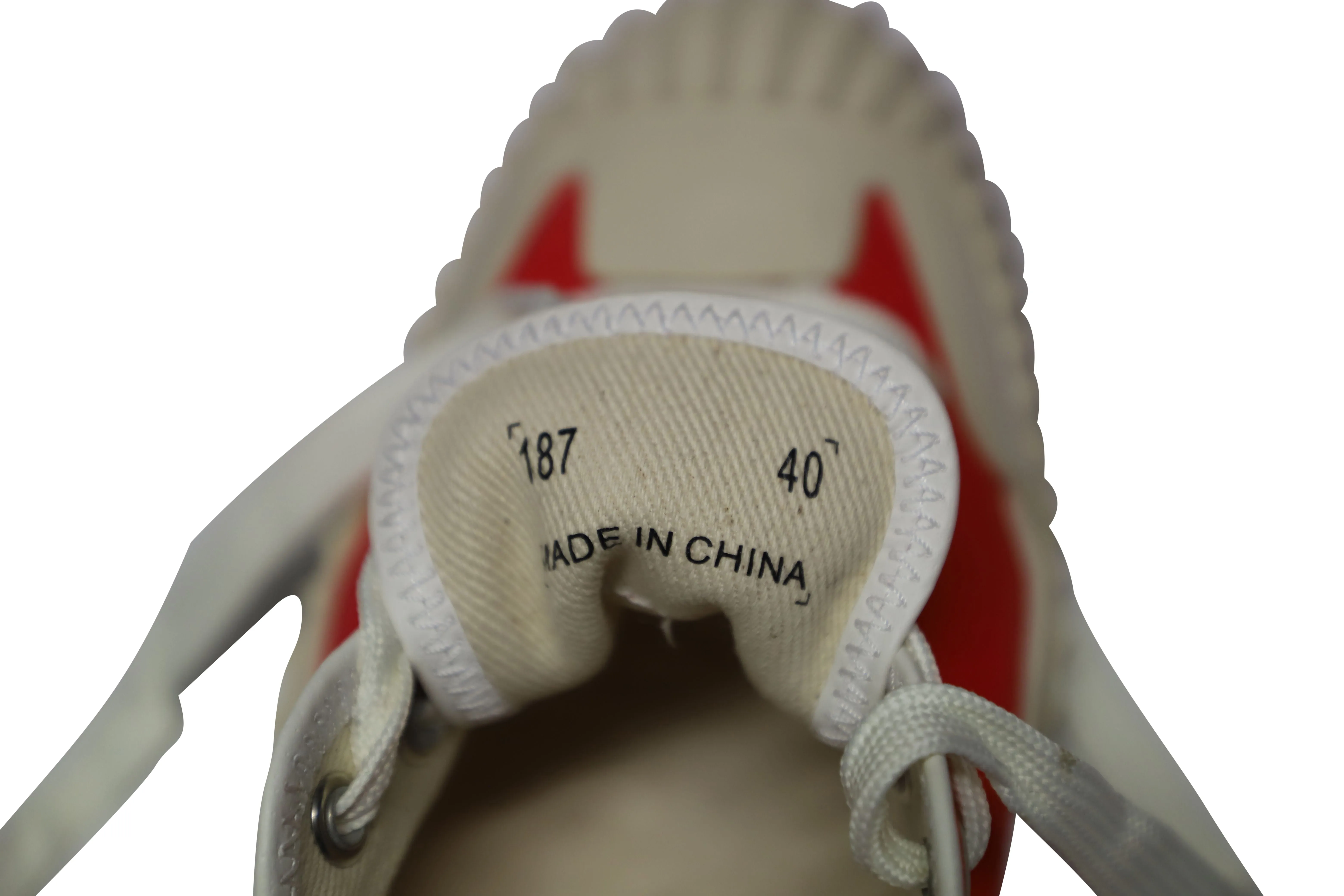 Acne Studios Logo Patch Sneakers in Red Cotton