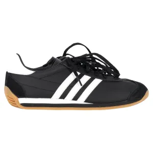Adidas Country OG Low-Top Sneakers in Black Calfskin Leather