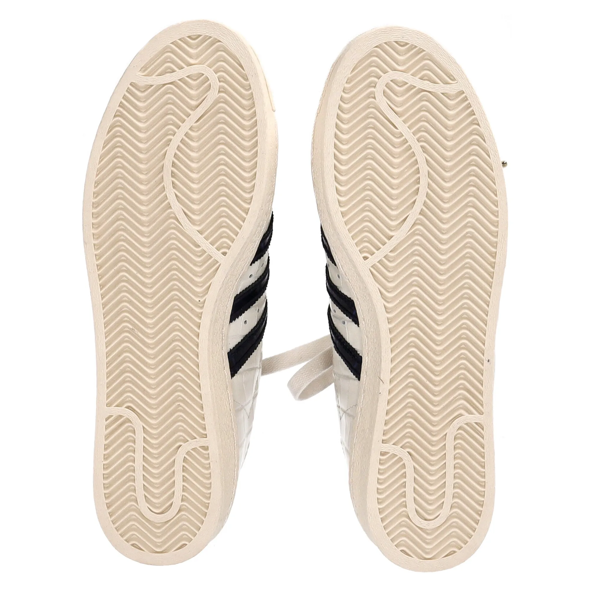 Adidas x Wales Bonner Faux-Croc Superstar Sneakers In White Leather