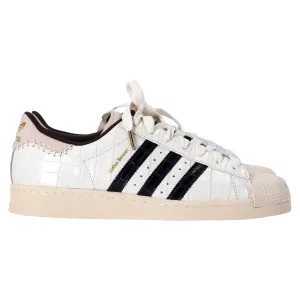 Adidas x Wales Bonner Faux-Croc Superstar Sneakers In White Leather