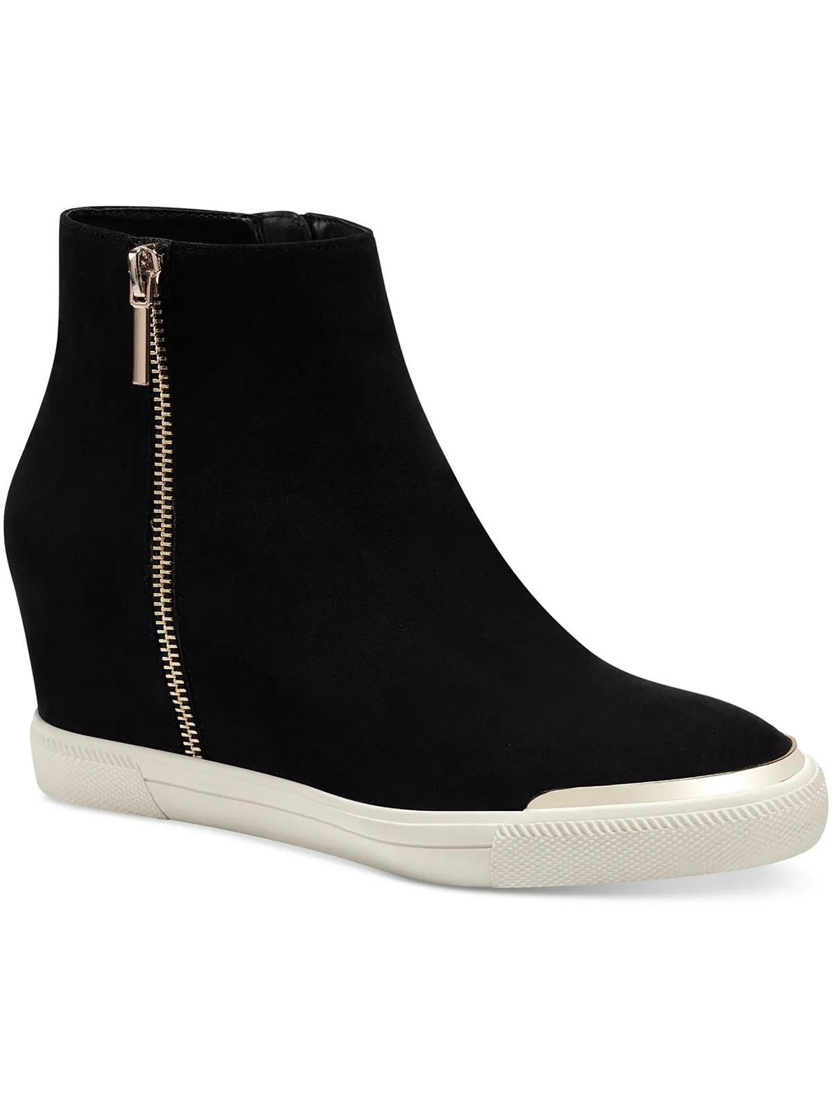 Aivah Womens Microsuede Double Zipper Casual and Fashion Sneakers