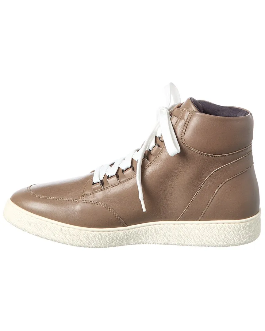 Aquatalia Pete Weatherproof Leather High-Top Sneaker