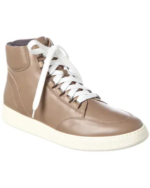 Aquatalia Pete Weatherproof Leather High-Top Sneaker