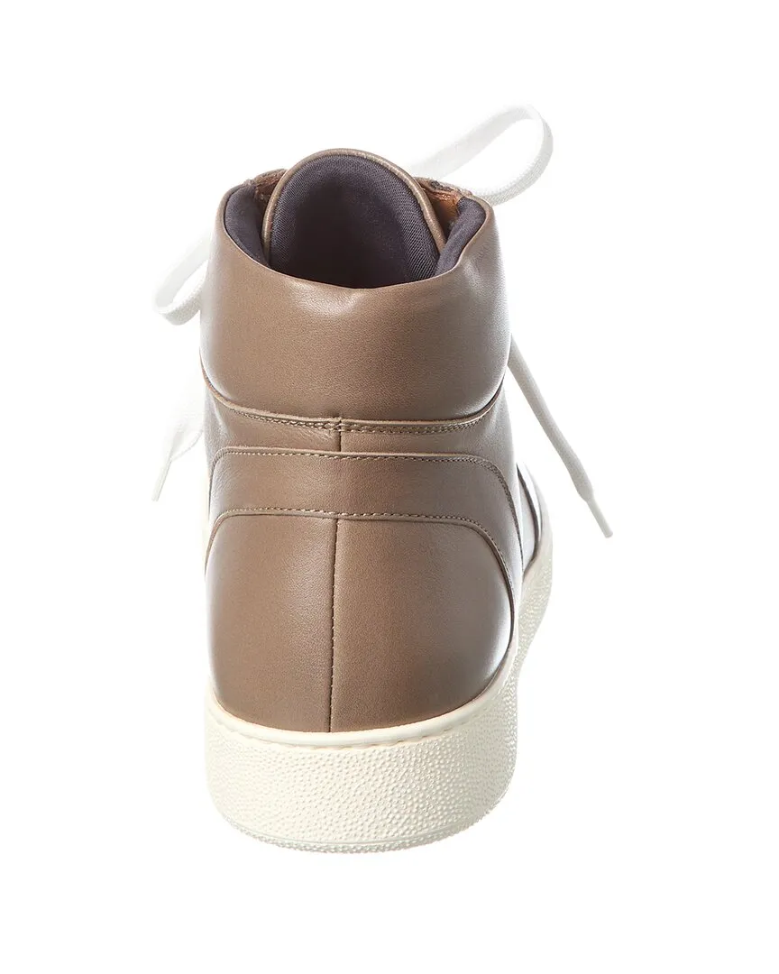 Aquatalia Pete Weatherproof Leather High-Top Sneaker
