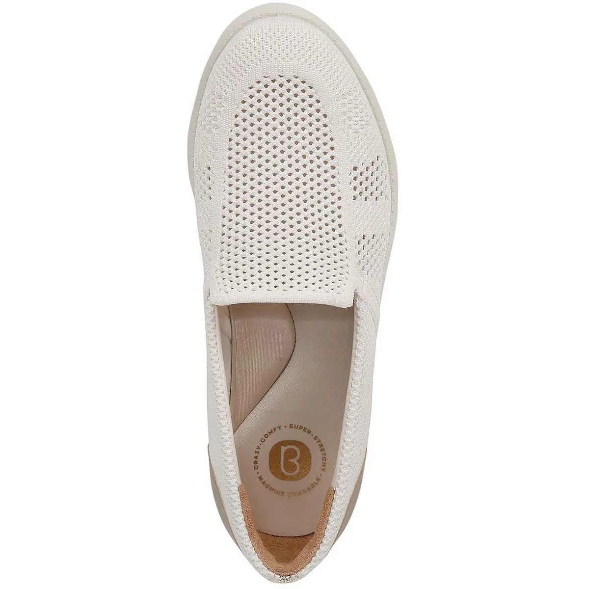 Athena Womens Metallic Knit Slip-On Sneakers