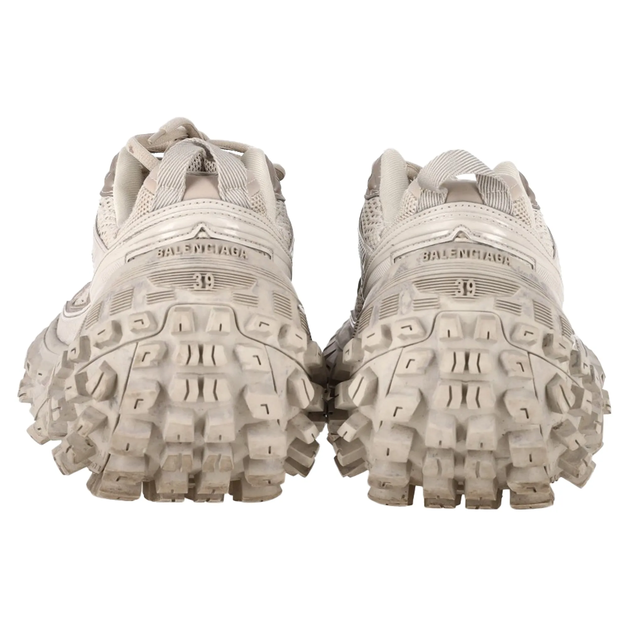 Balenciaga Bouncer Trainer Shoes in Beige Mixed Media