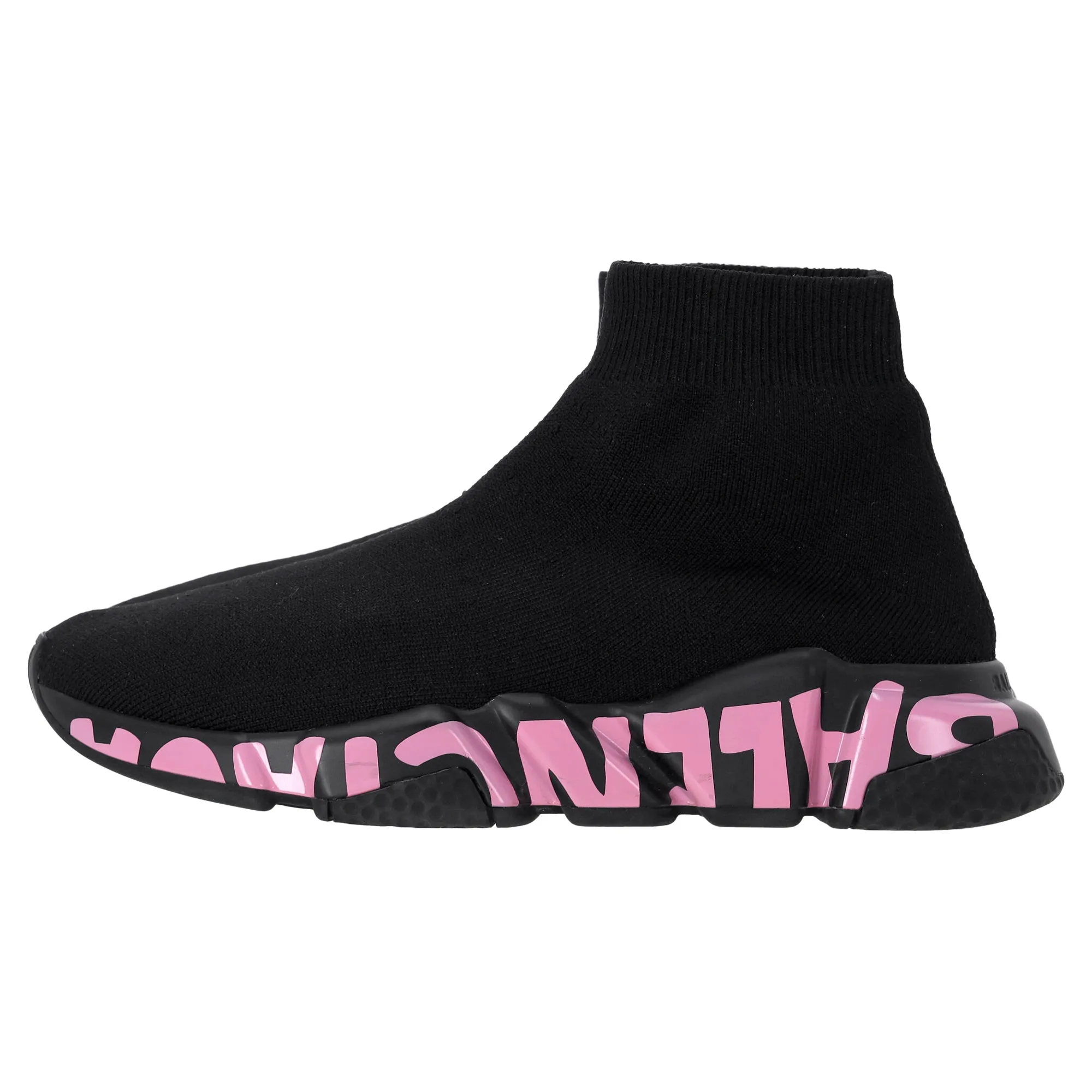 Balenciaga Graffiti Speed Sneakers in Black Polyester