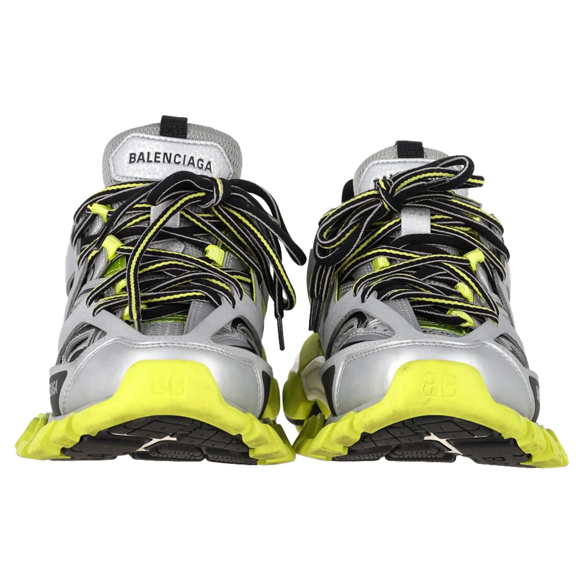 Balenciaga Track Runner Sneakers in Yellow and Grey Neoprene