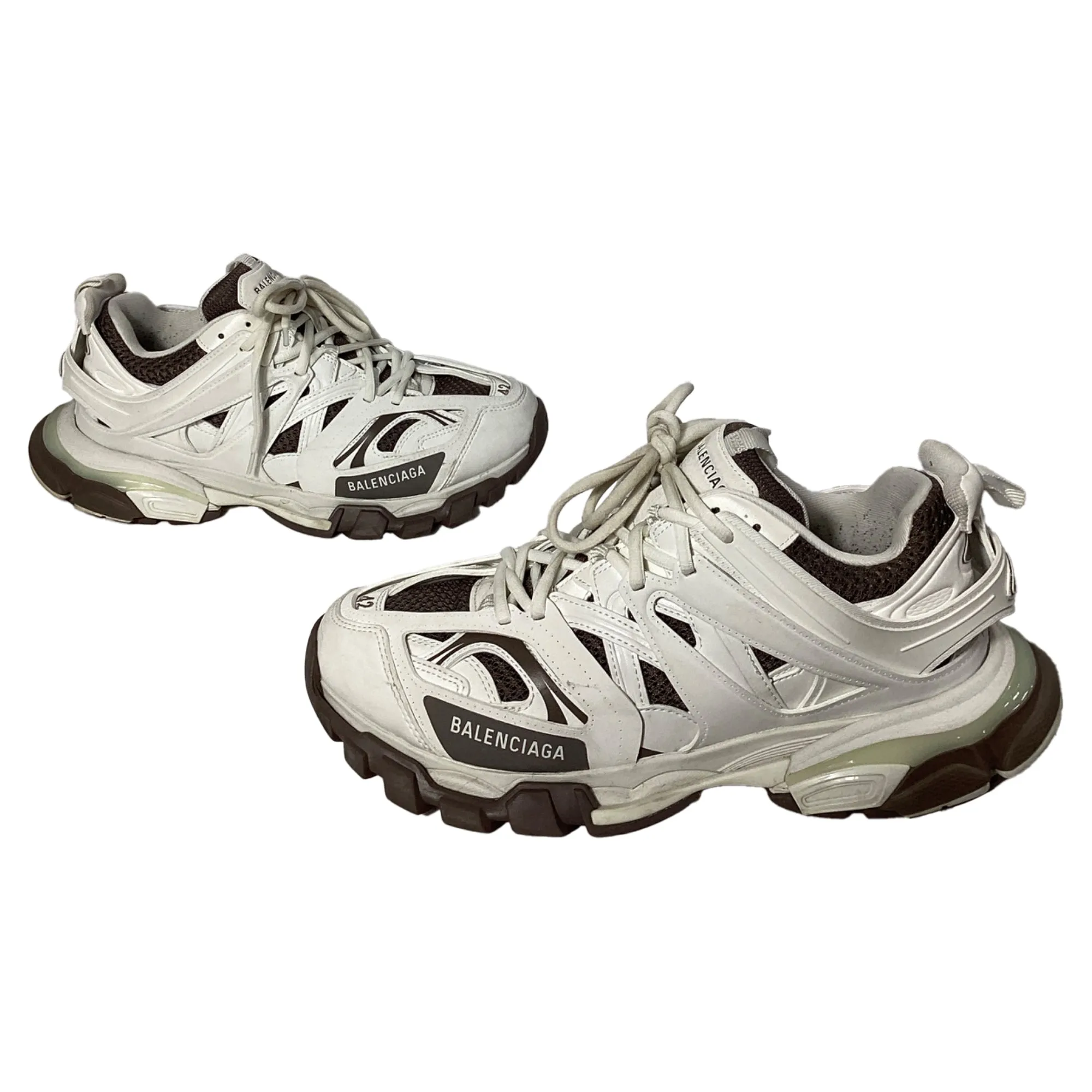 Balenciaga Track Sneakers in White Polyurethane