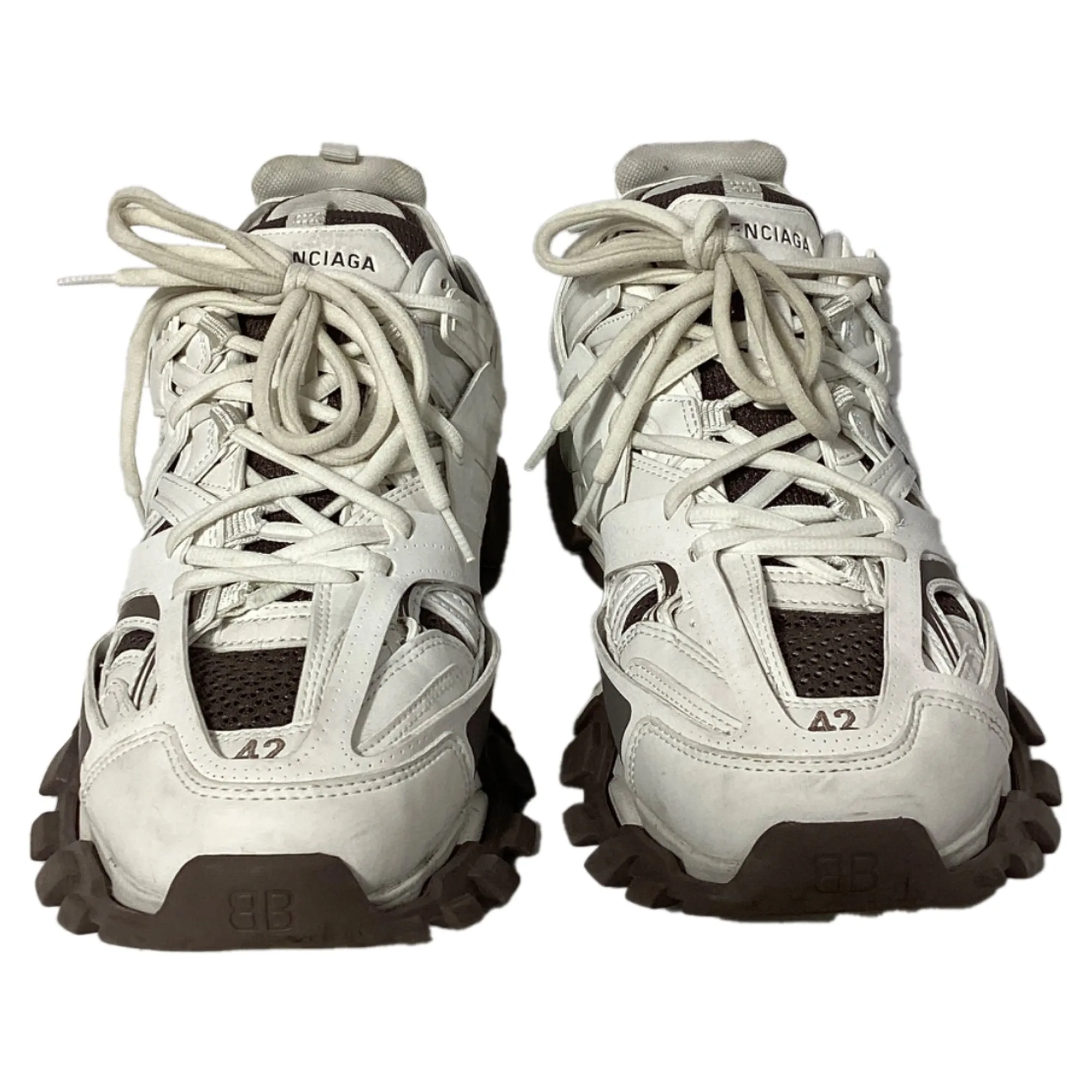 Balenciaga Track Sneakers in White Polyurethane