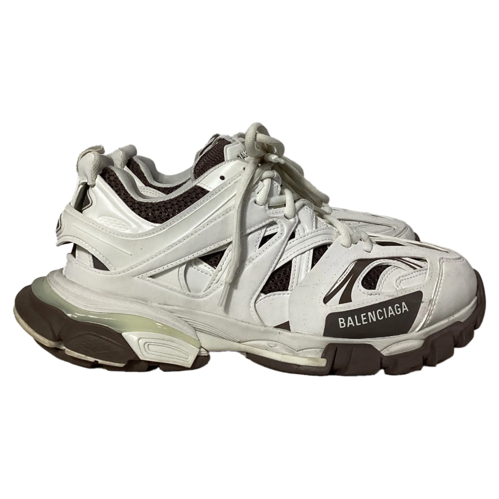 Balenciaga Track Sneakers in White Polyurethane