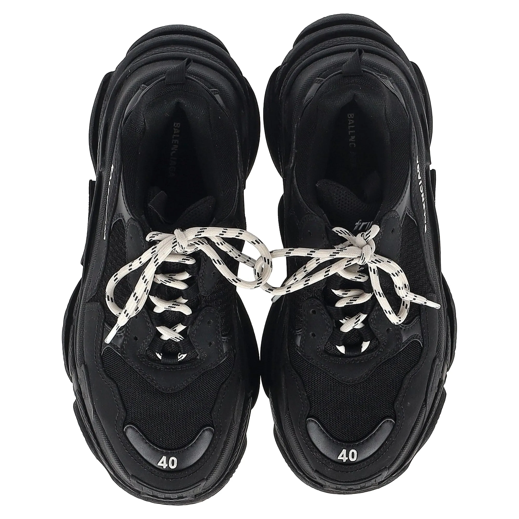 Balenciaga Triple S Sneakers in Black Polyester