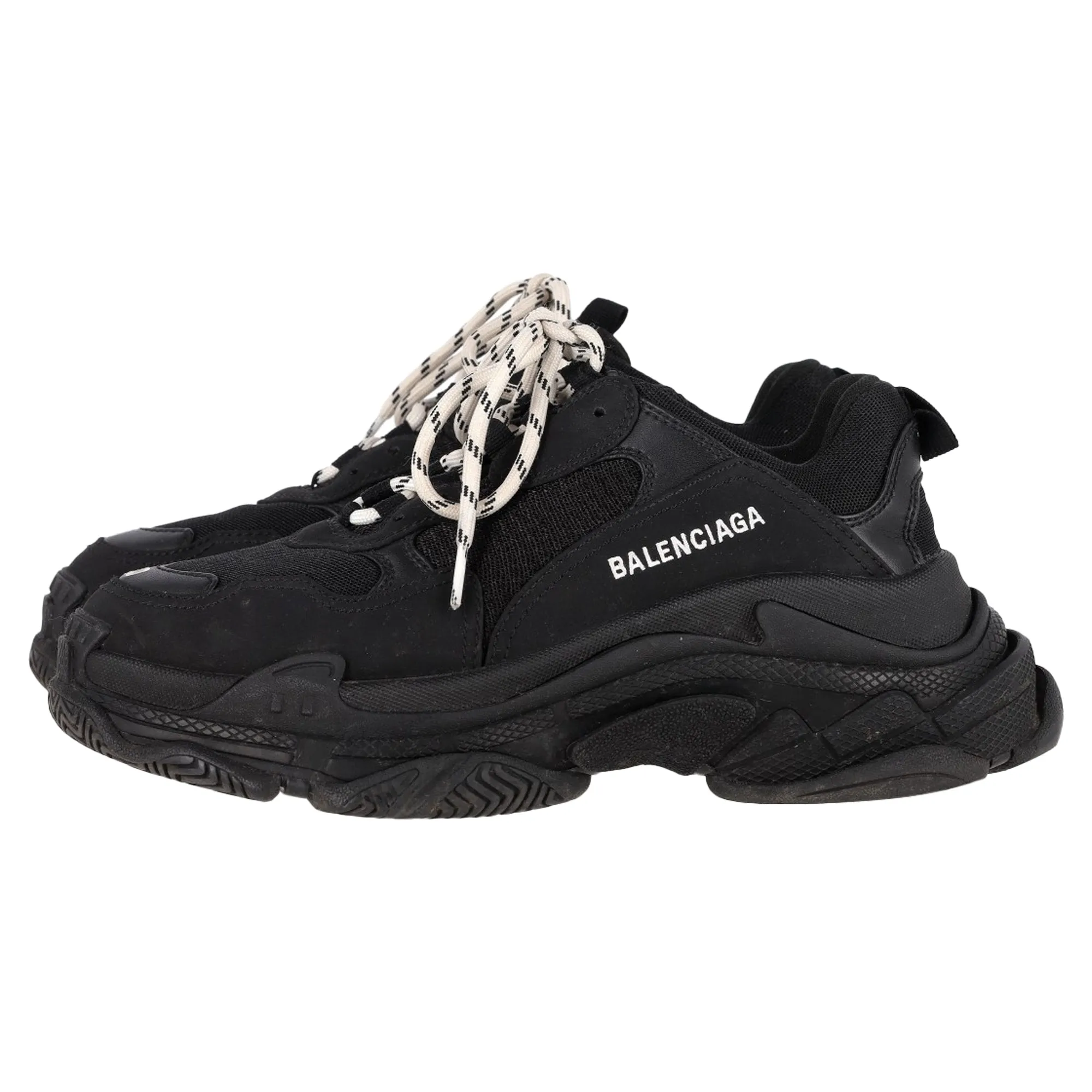 Balenciaga Triple S Sneakers in Black Polyester