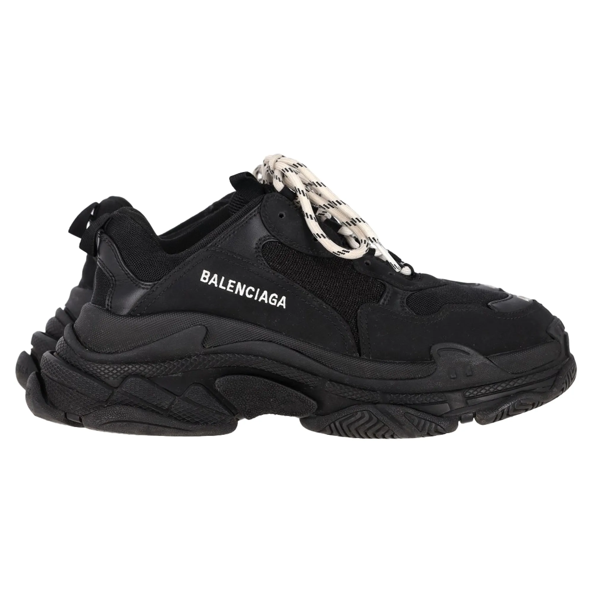 Balenciaga Triple S Sneakers in Black Polyester