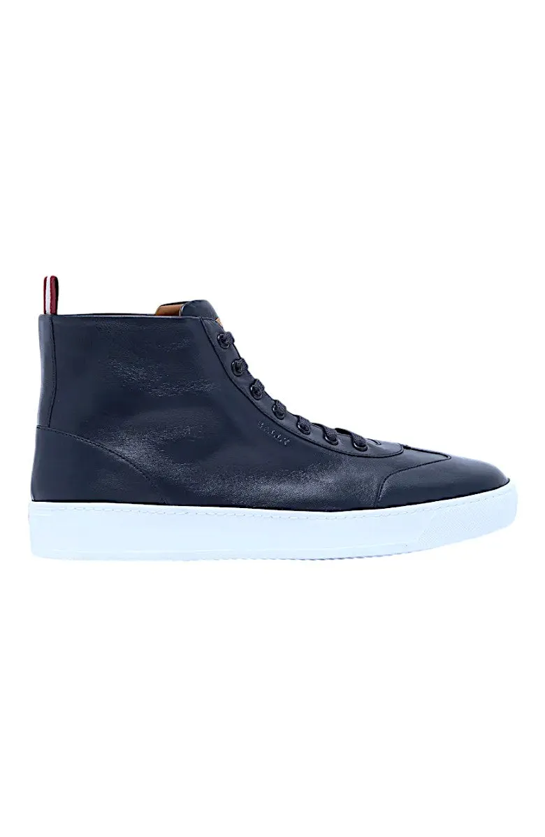 Bally Bruce 6230481 Men's ink High-Top Leather Sneakers Size 6 US