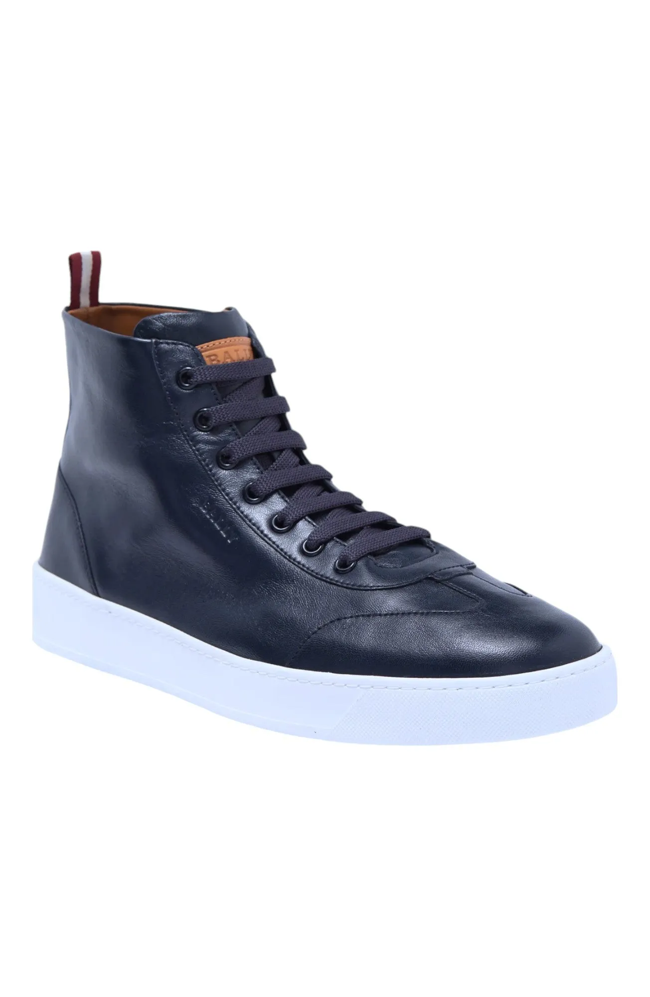 Bally Bruce 6230481 Men's ink High-Top Leather Sneakers Size 6 US