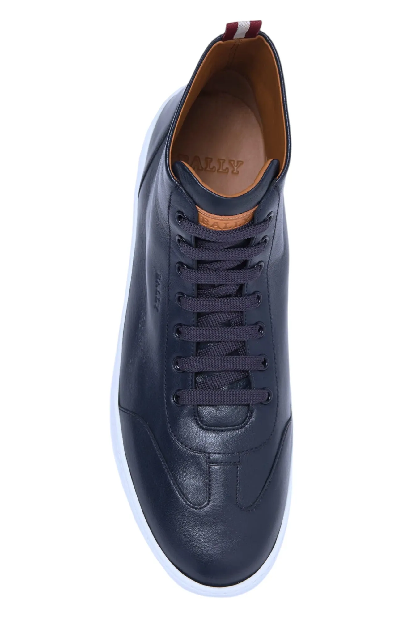 Bally Bruce 6230481 Men's ink High-Top Leather Sneakers Size 6 US