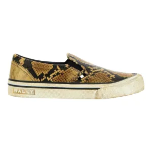 Bally Leory 6304175 Men's Snakeskin-Effect Leather Sneakers