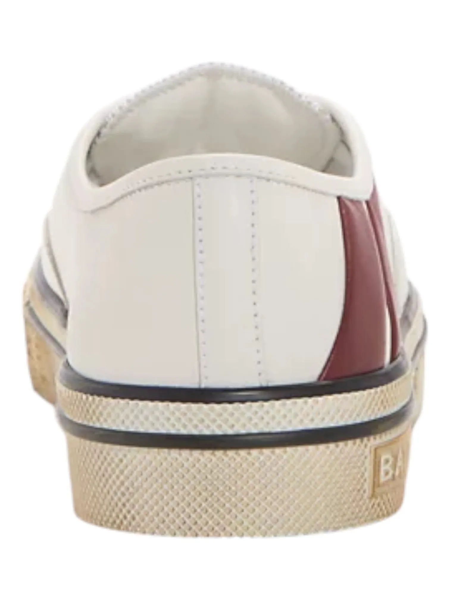 Bally Lyder 6305875 Men's White/Red Leather Sneakers