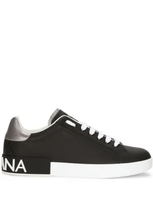 Black Calf Leather Sneakers