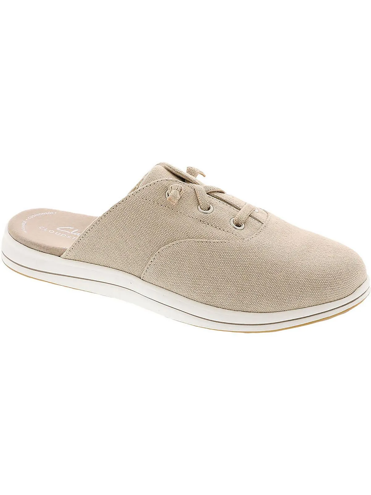 Breeze Clara Womens Cushioned Footbed Canvas Slip-On Sneakers