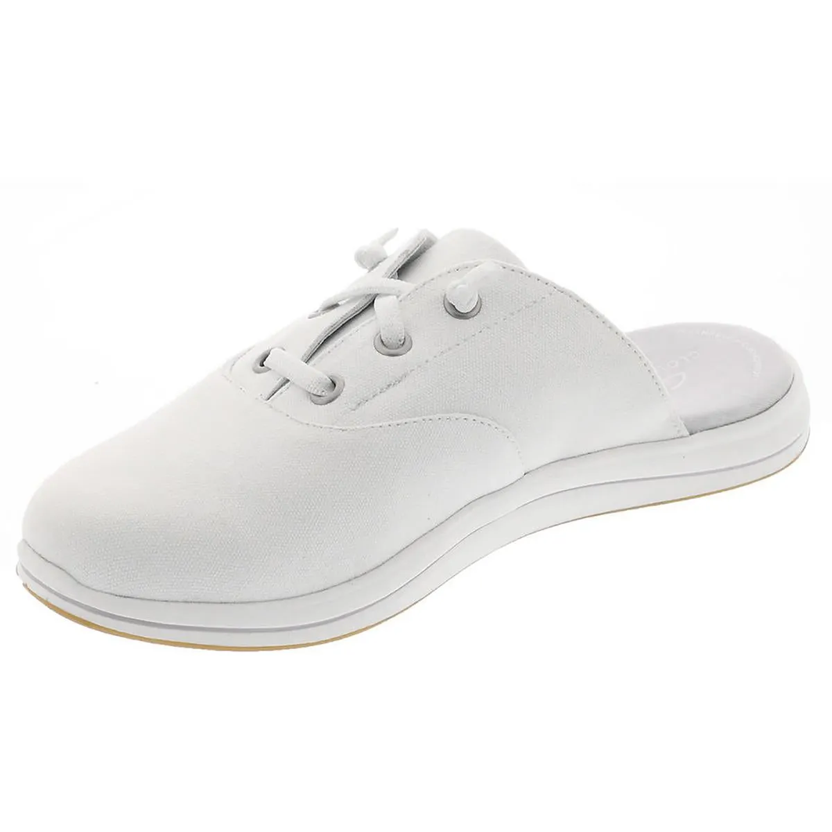 Breeze Clara Womens Cushioned Footbed Canvas Slip-On Sneakers