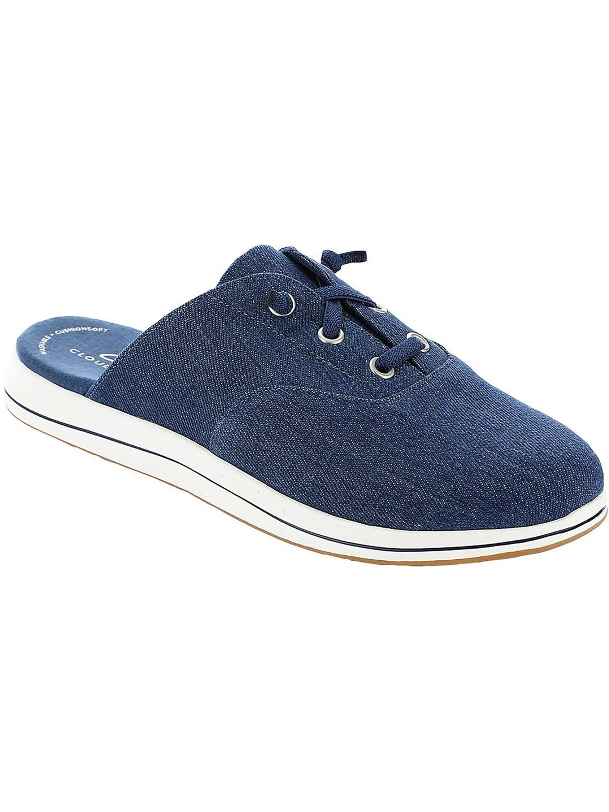 Breeze Clara Womens Cushioned Footbed Canvas Slip-On Sneakers