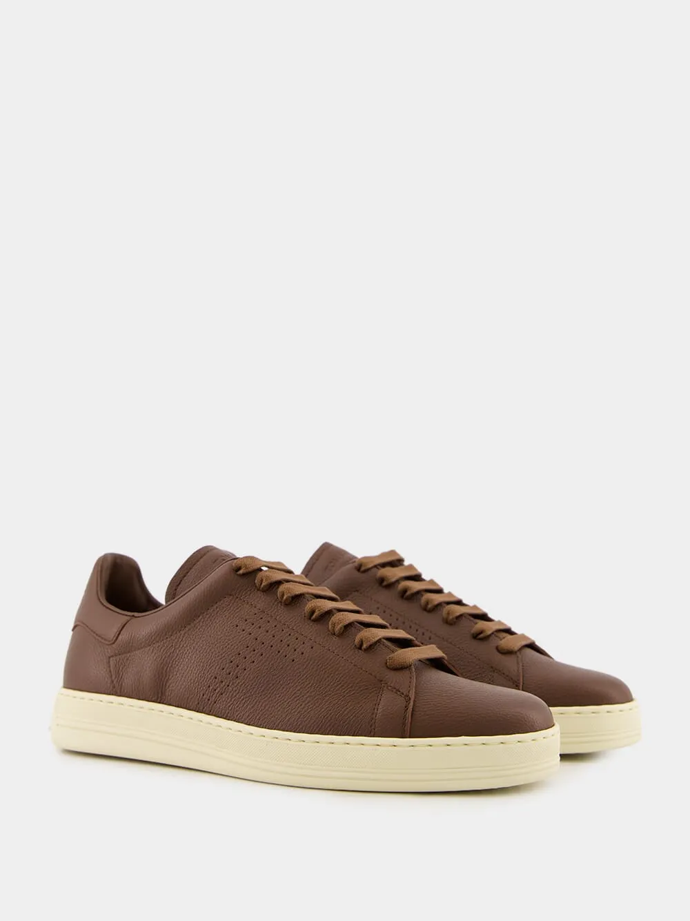 Brown Soft Grain Leather Warwick Sneaker