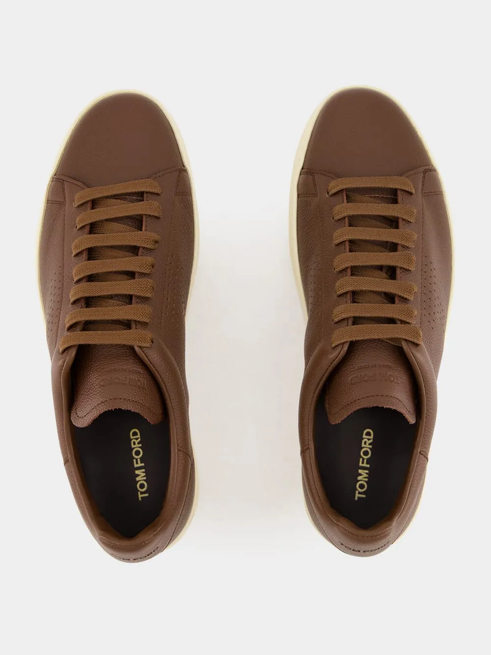 Brown Soft Grain Leather Warwick Sneaker