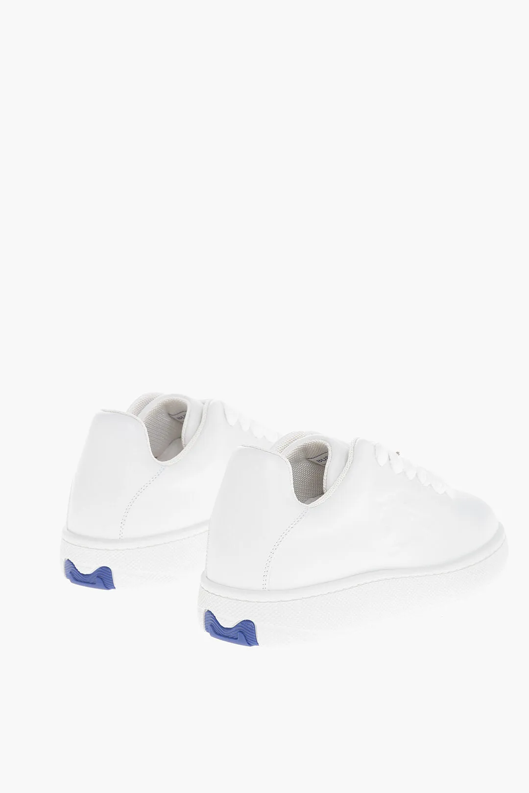 Burberry Leather Sneakers With Embossed Logo