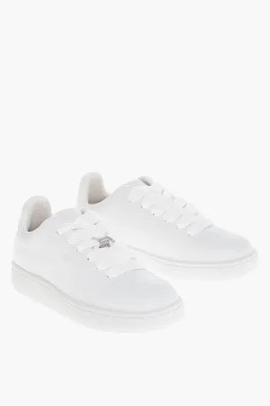 Burberry Leather Sneakers With Embossed Logo