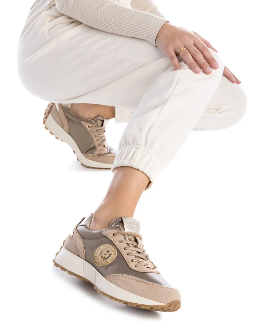 Carmela Collection Women's Leather Casual Sneakers By Xti