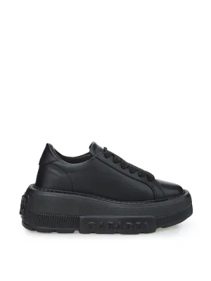 Casadei Elevate Your Style:  Leather Maxi Platform Women's Sneakers