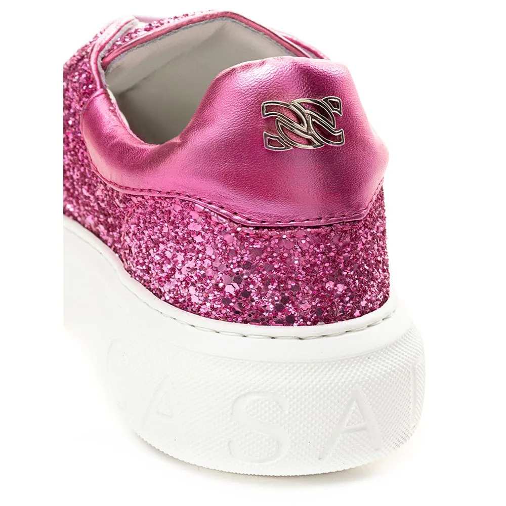 Casadei pink Elegance Leather Women's Sneakers