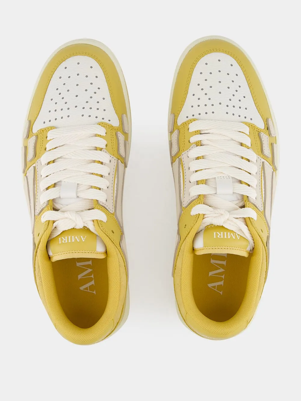Champagne Yellow Quad Skel Sneakers