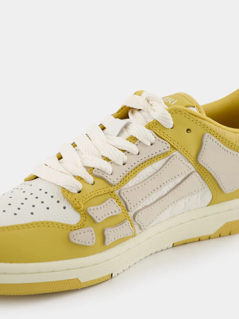 Champagne Yellow Quad Skel Sneakers