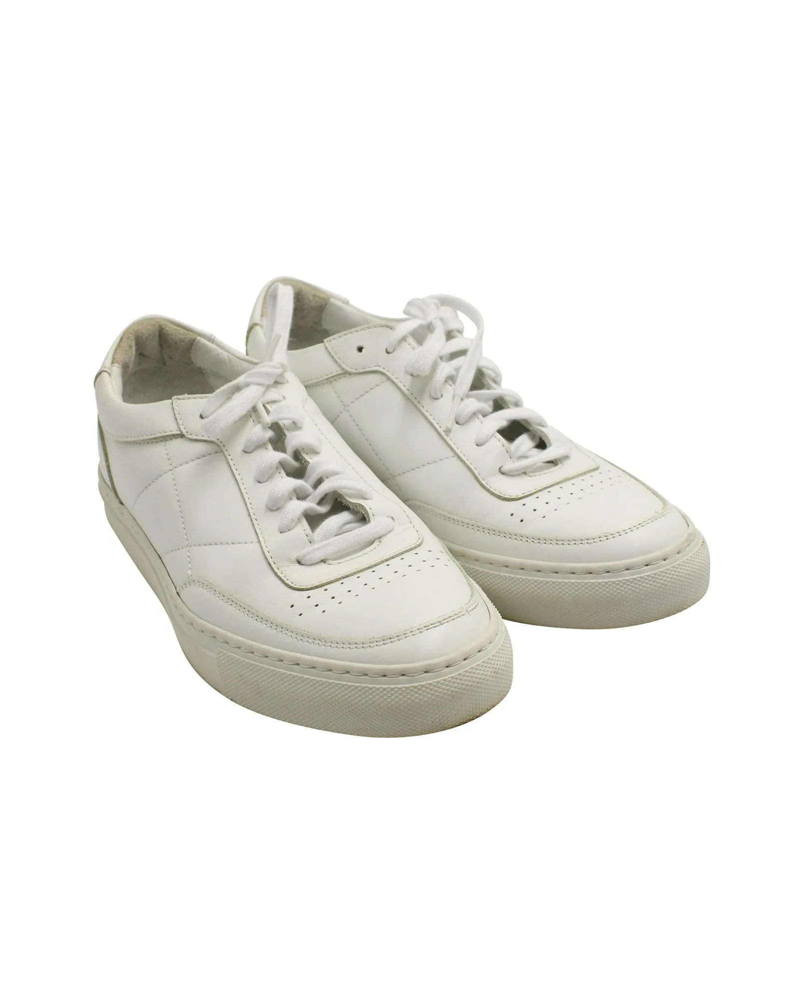 Common Projects BBall Summer Edition Low Top Sneakers in White Leather