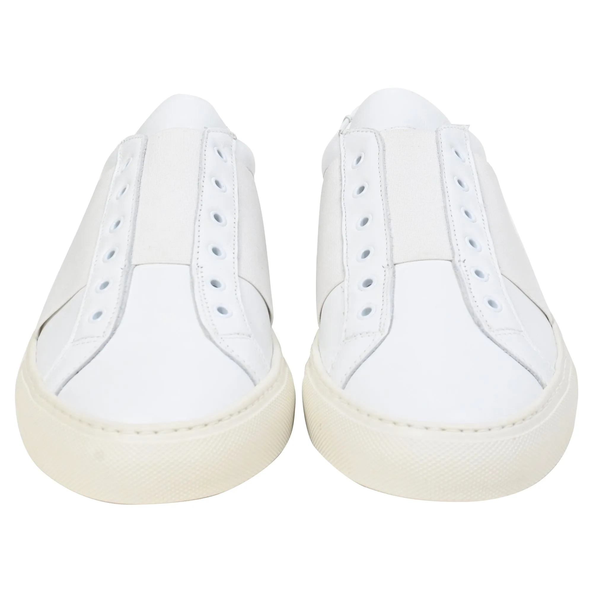 Common Projects Elastic Slip-On Sneakers in White Leather