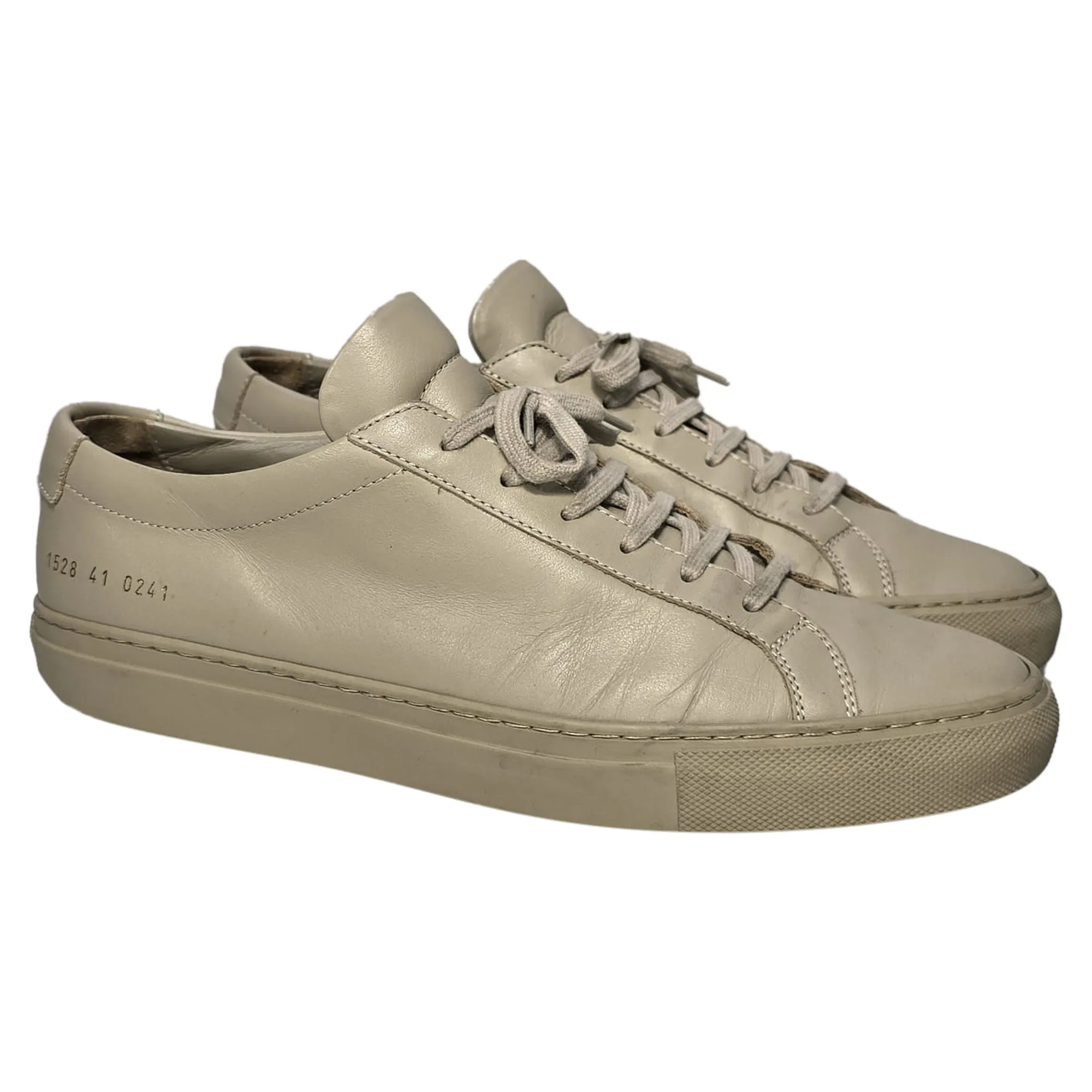 Common Projects Original Achilles Low-Top Sneakers in Beige Leather