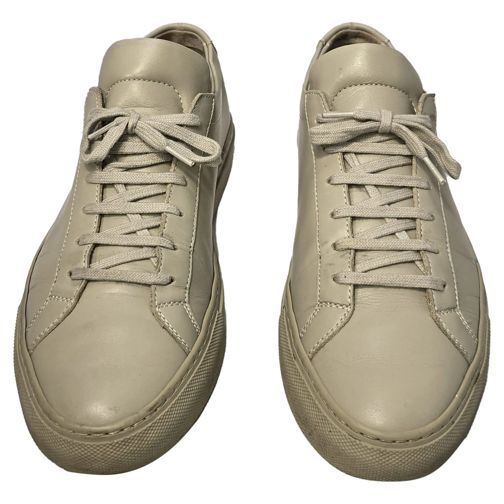 Common Projects Original Achilles Low-Top Sneakers in Beige Leather