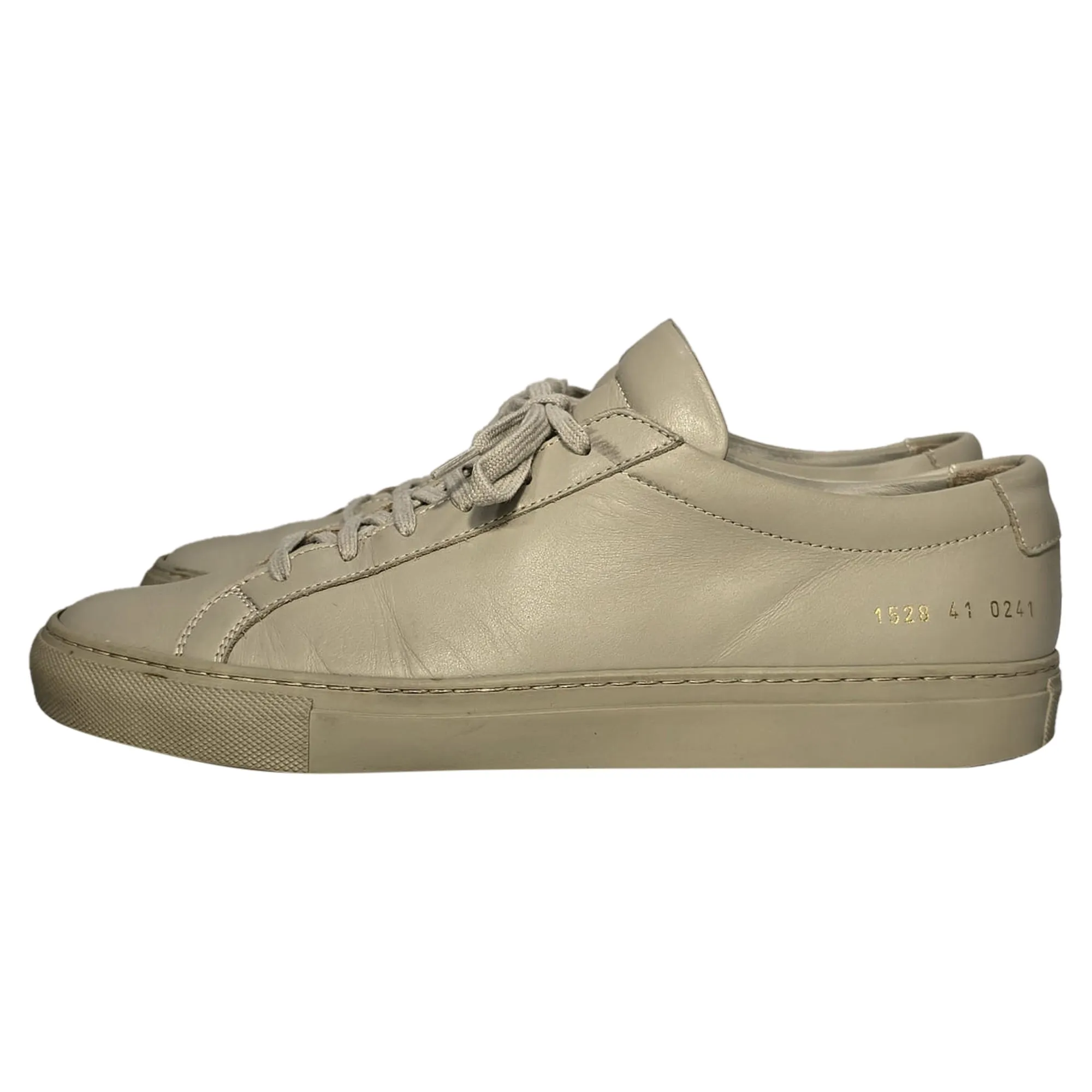 Common Projects Original Achilles Low-Top Sneakers in Beige Leather