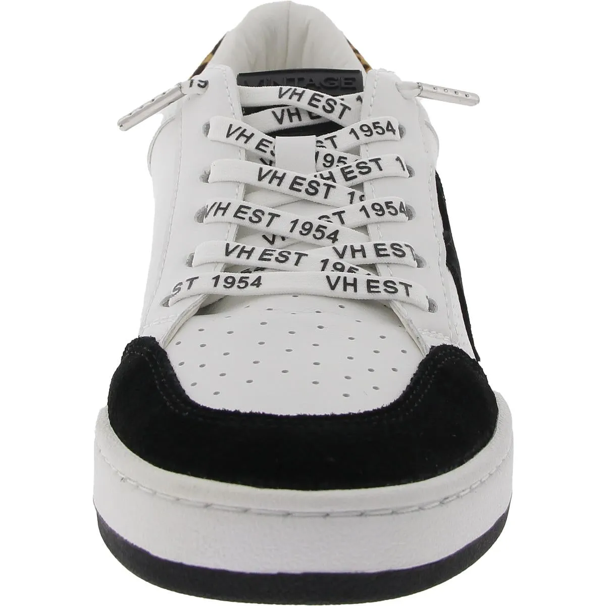 Crestbrook Womens Animal Print Leather Casual And Fashion Sneakers