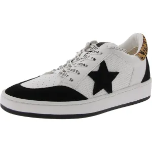 Crestbrook Womens Animal Print Leather Casual And Fashion Sneakers