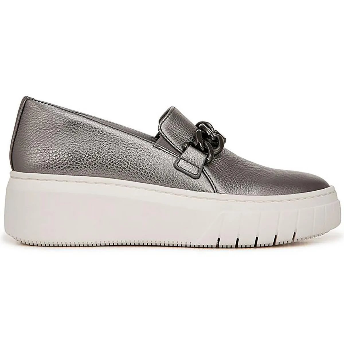 Daphne Womens Suede Chain Slip-On Sneakers