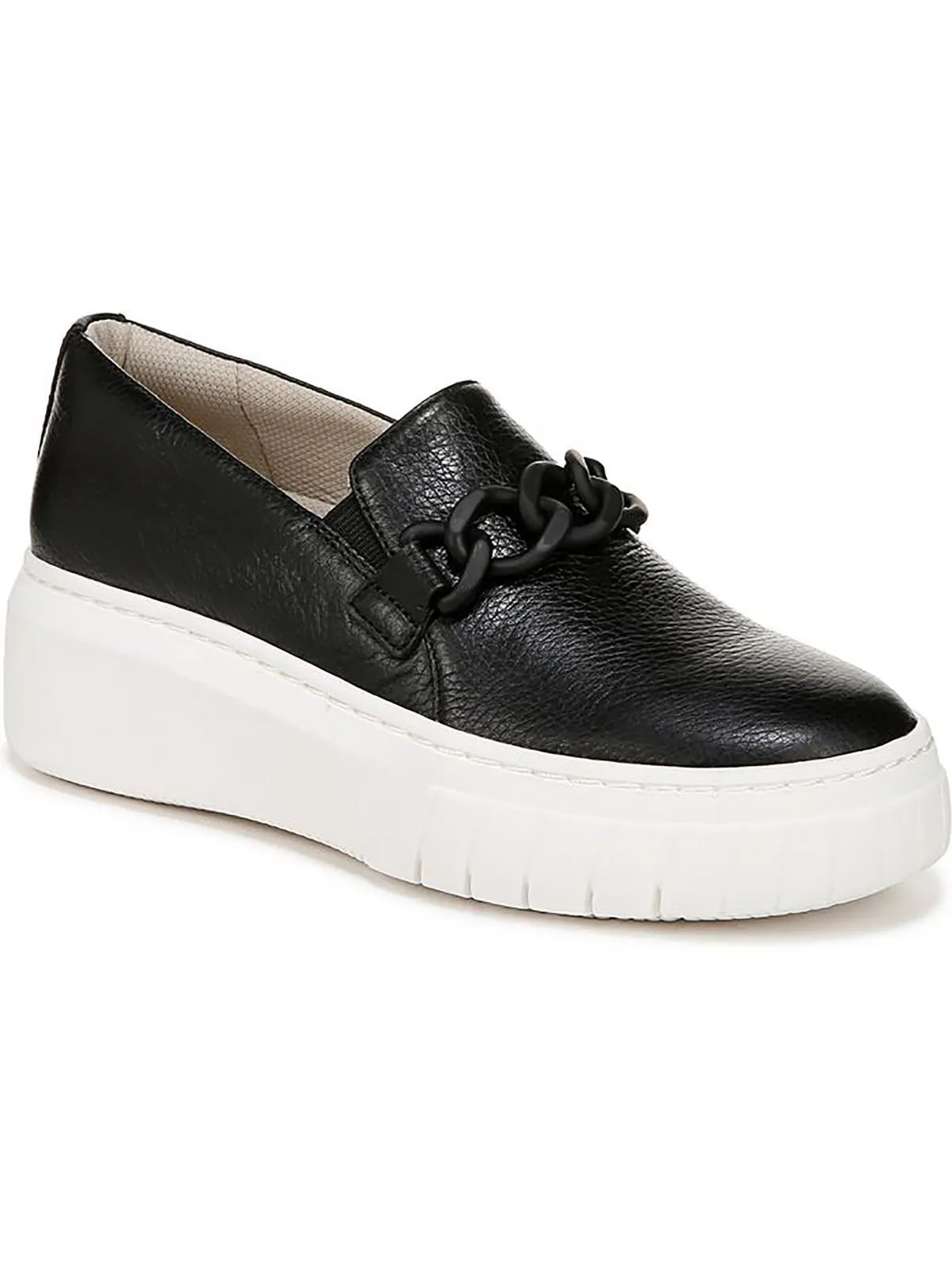Daphne Womens Suede Chain Slip-On Sneakers