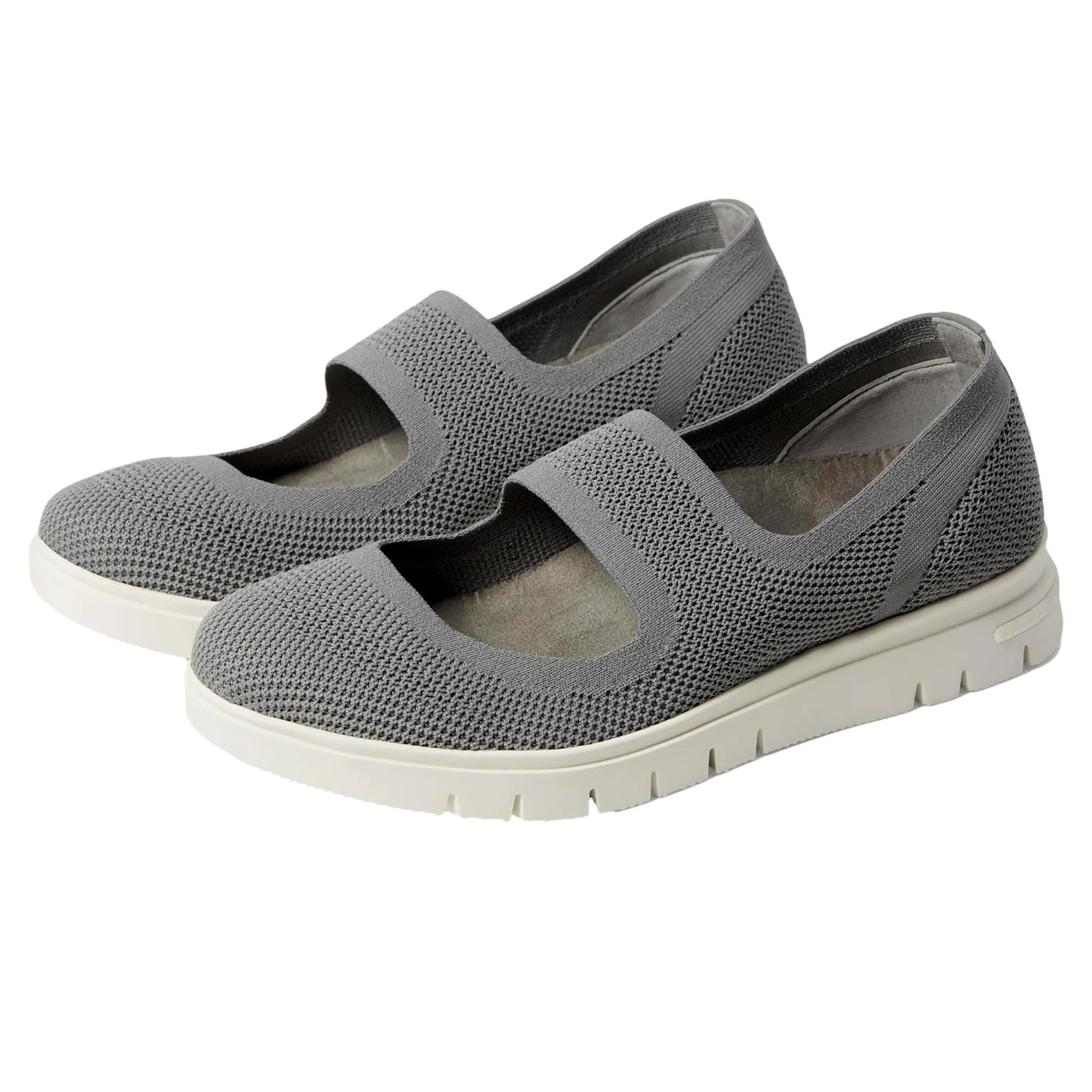 David Tate Comfy Knit Fabtic Flat Grey / White  NWS24-503 Women's