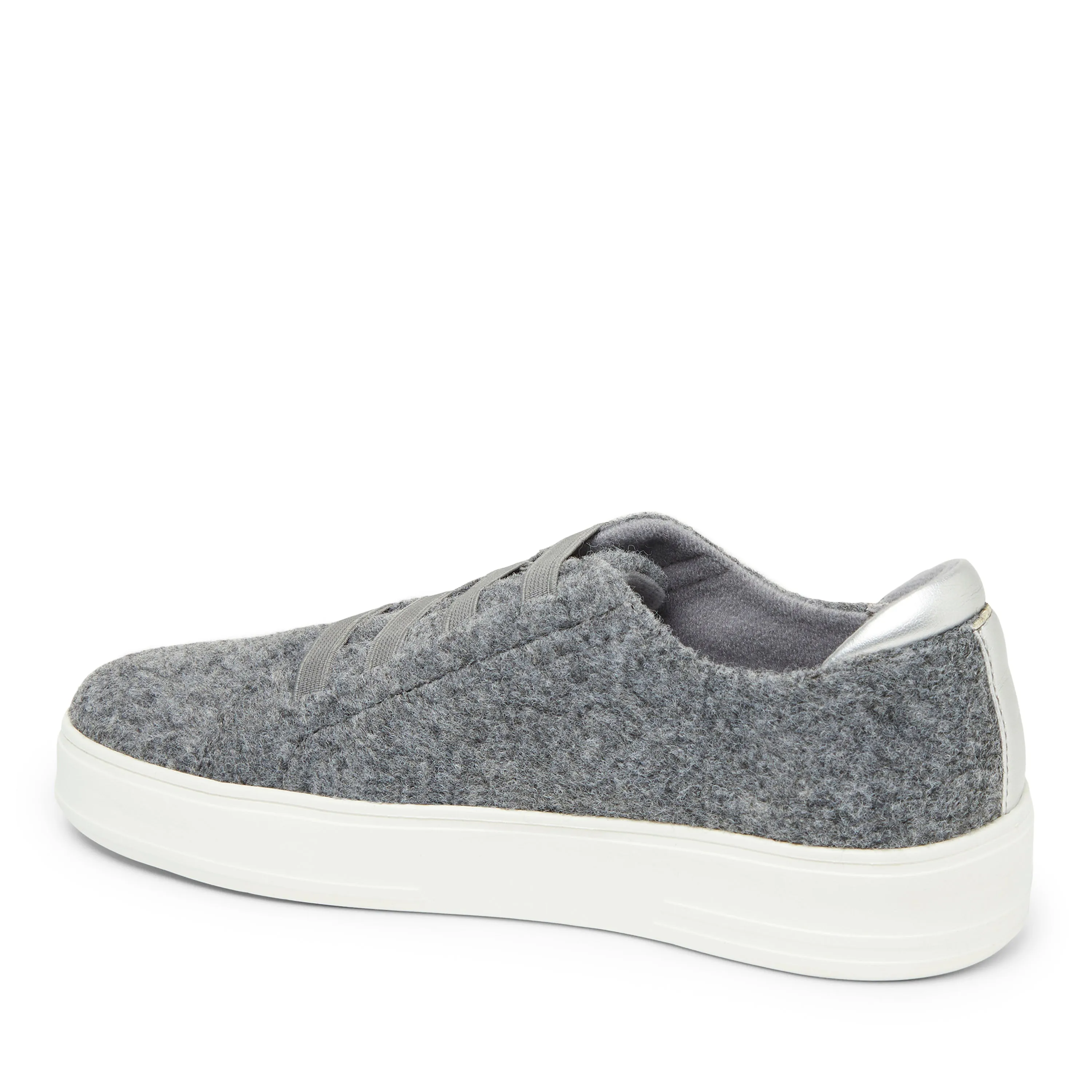 Dearfoams Women's Sport Foam Elastic Lace Slip On Sneaker