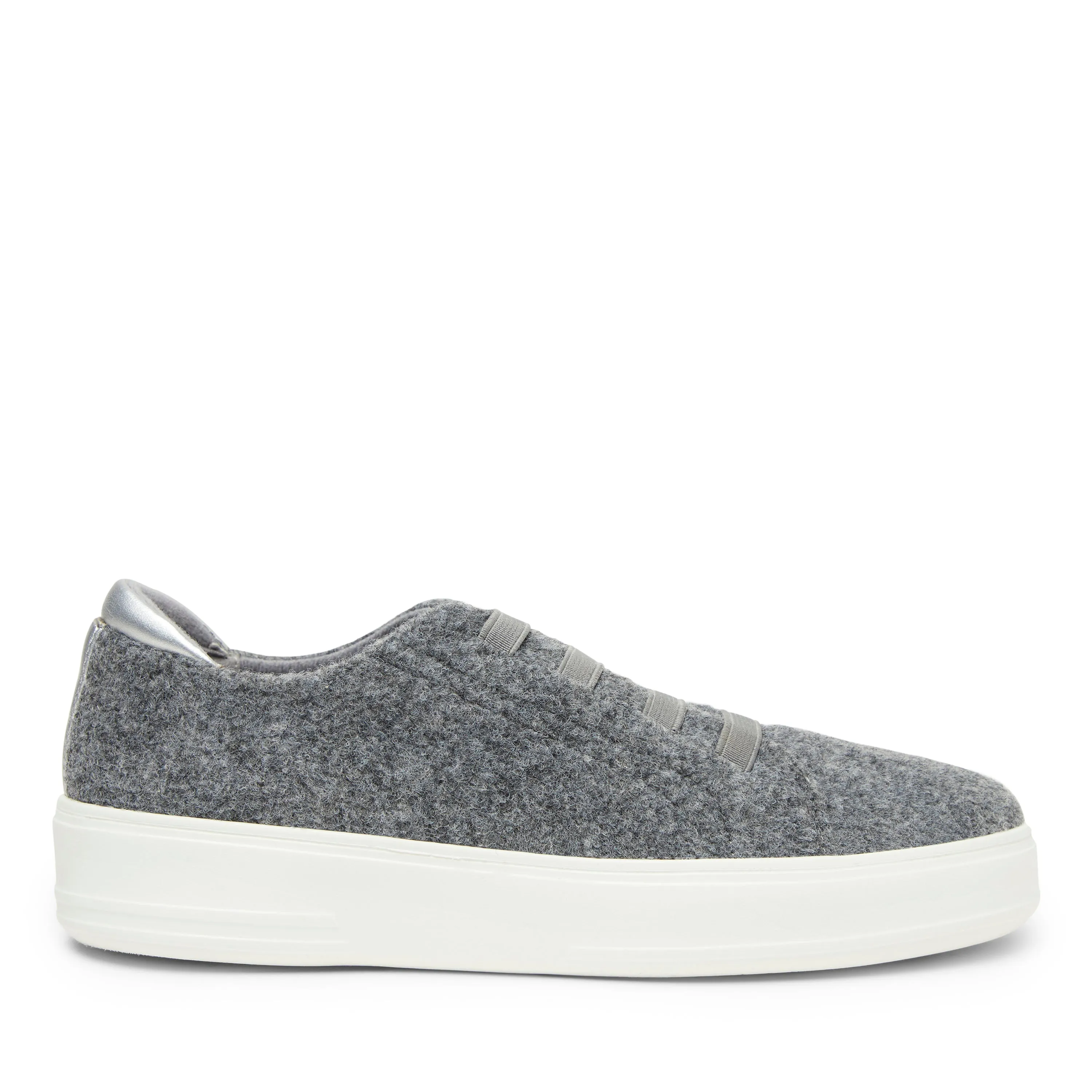 Dearfoams Women's Sport Foam Elastic Lace Slip On Sneaker