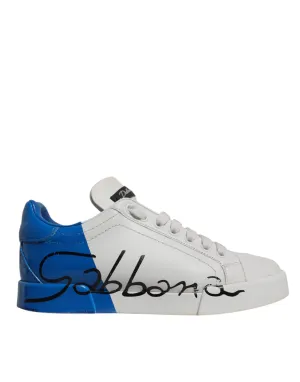 Dolce & Gabbana blue Logo Portofino Sneakers Women's Shoes (Pre-Owned)