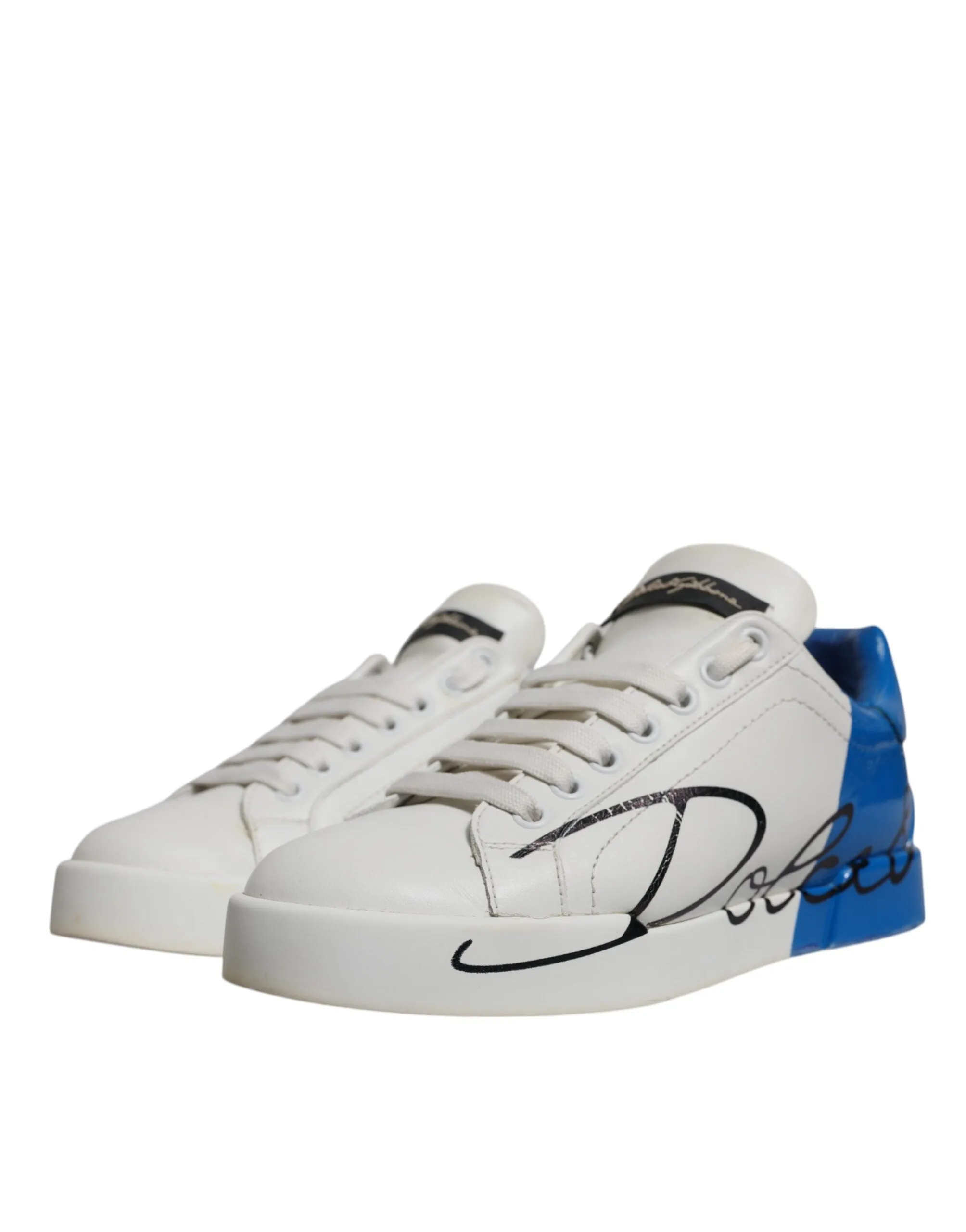 Dolce & Gabbana blue Logo Portofino Sneakers Women's Shoes (Pre-Owned)